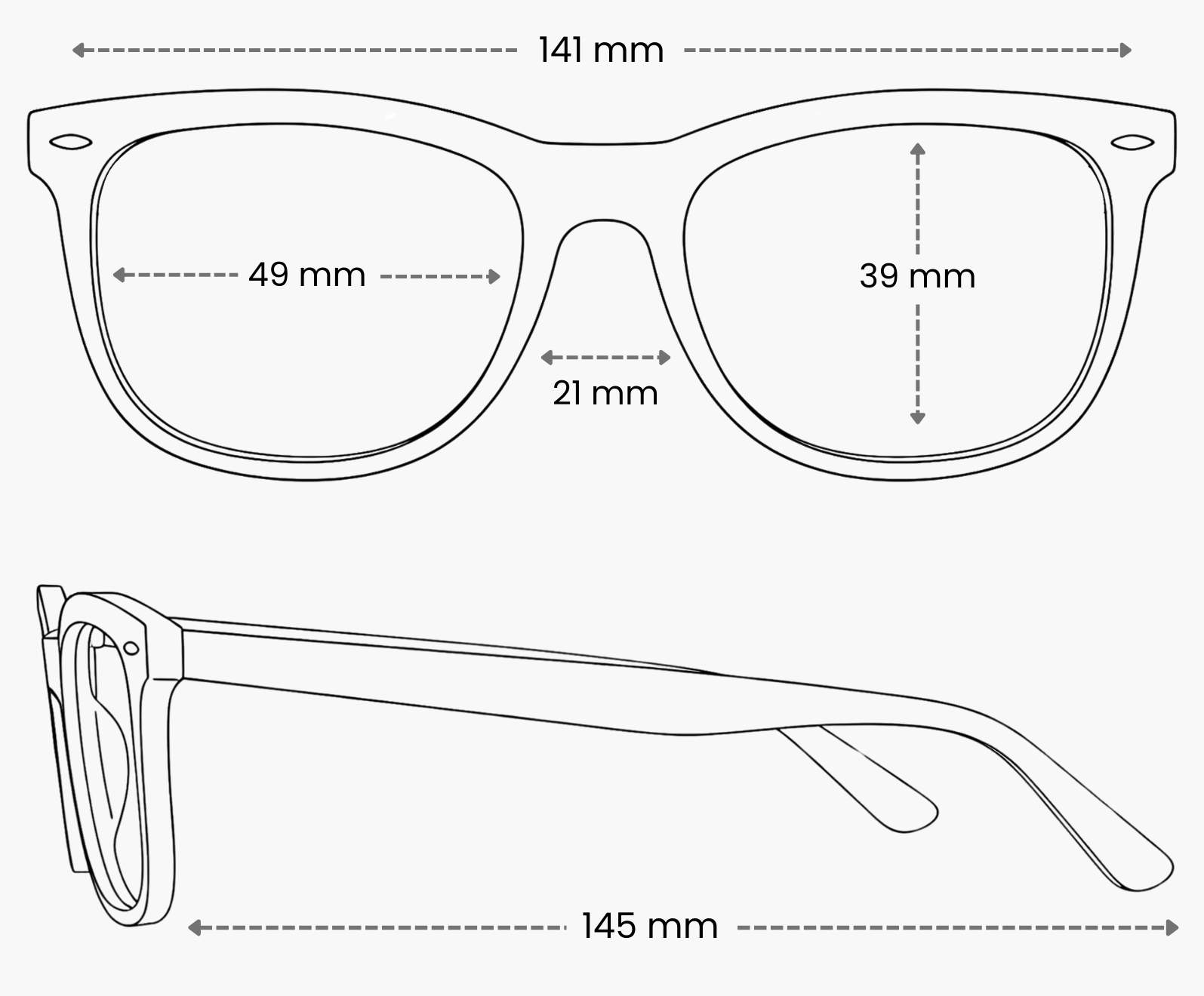Frame measurement diagram