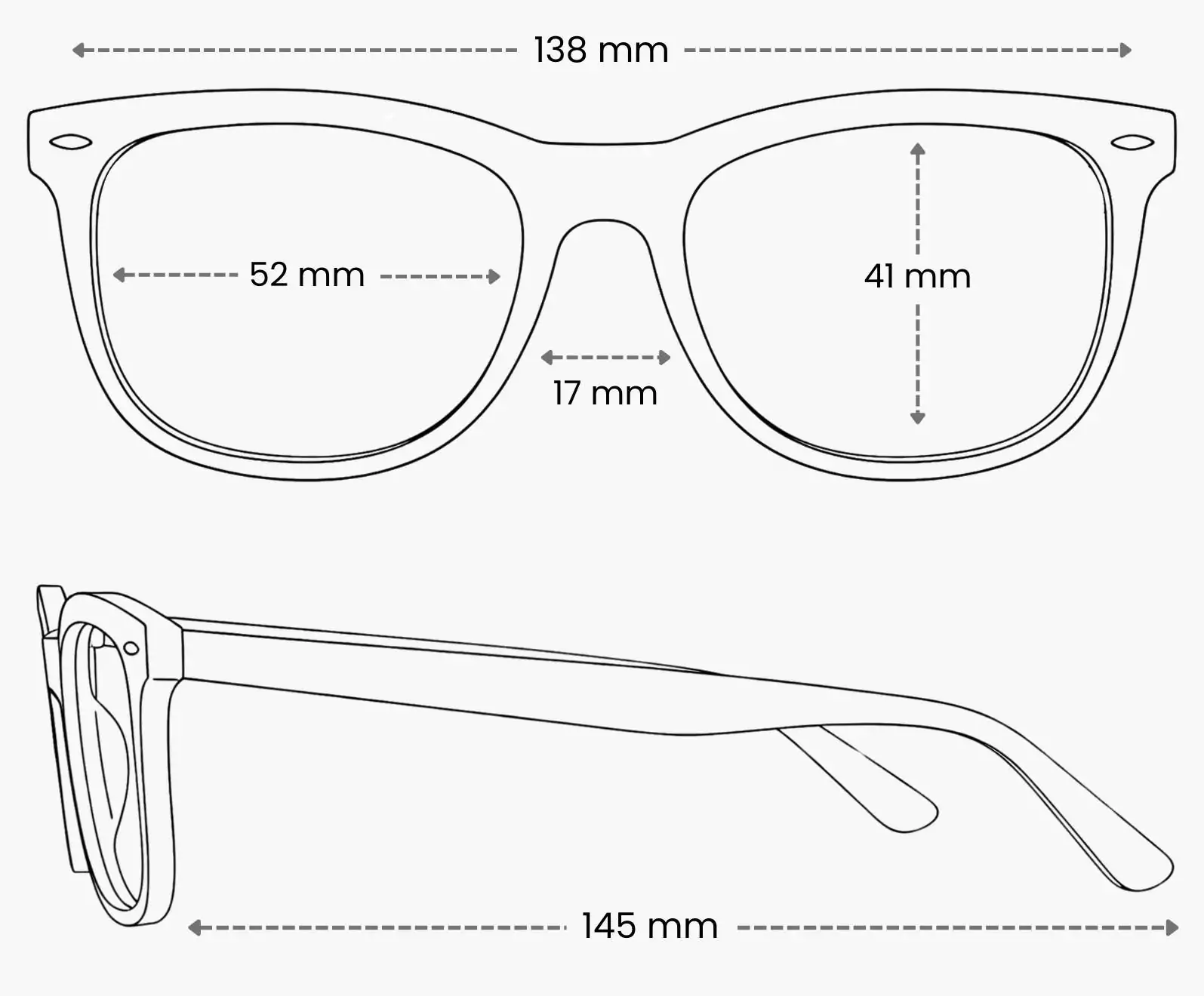 Frame measurement diagram