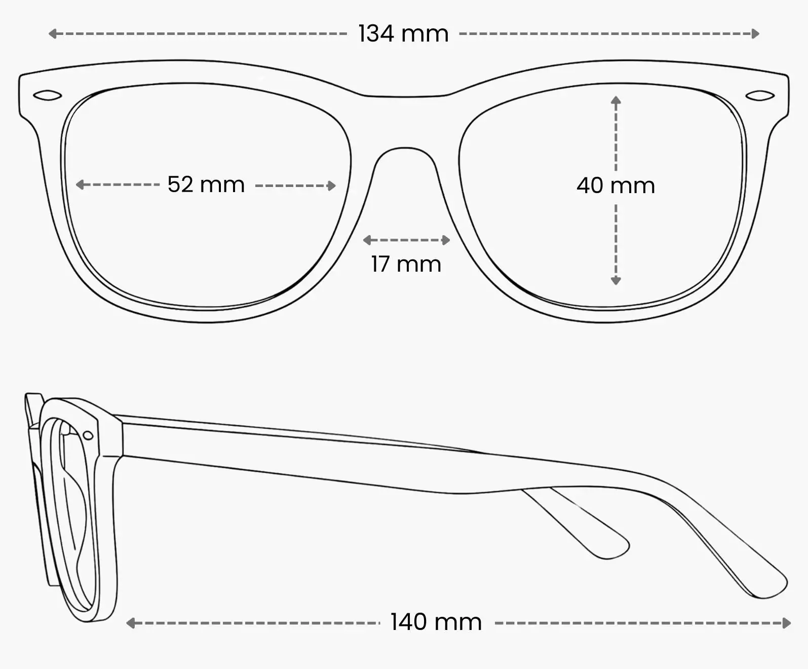 Frame measurement diagram