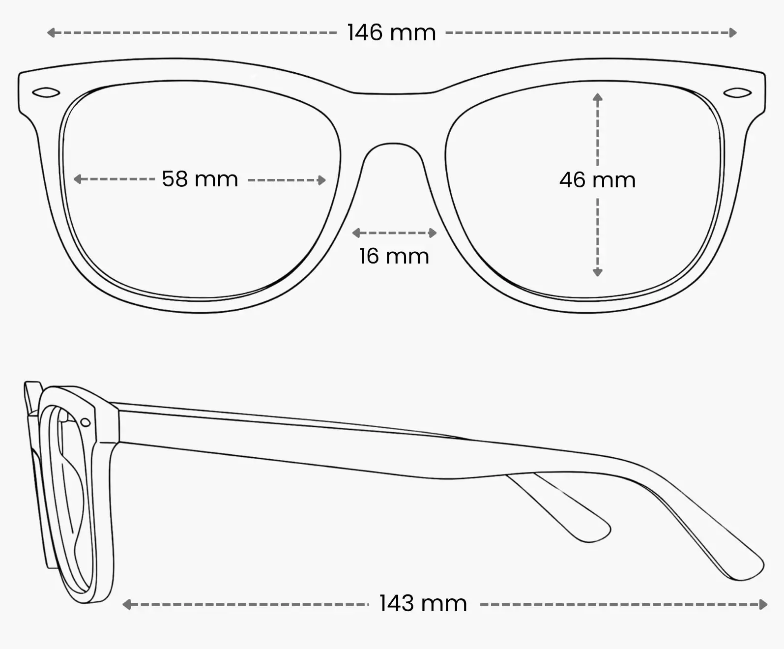 Frame measurement diagram